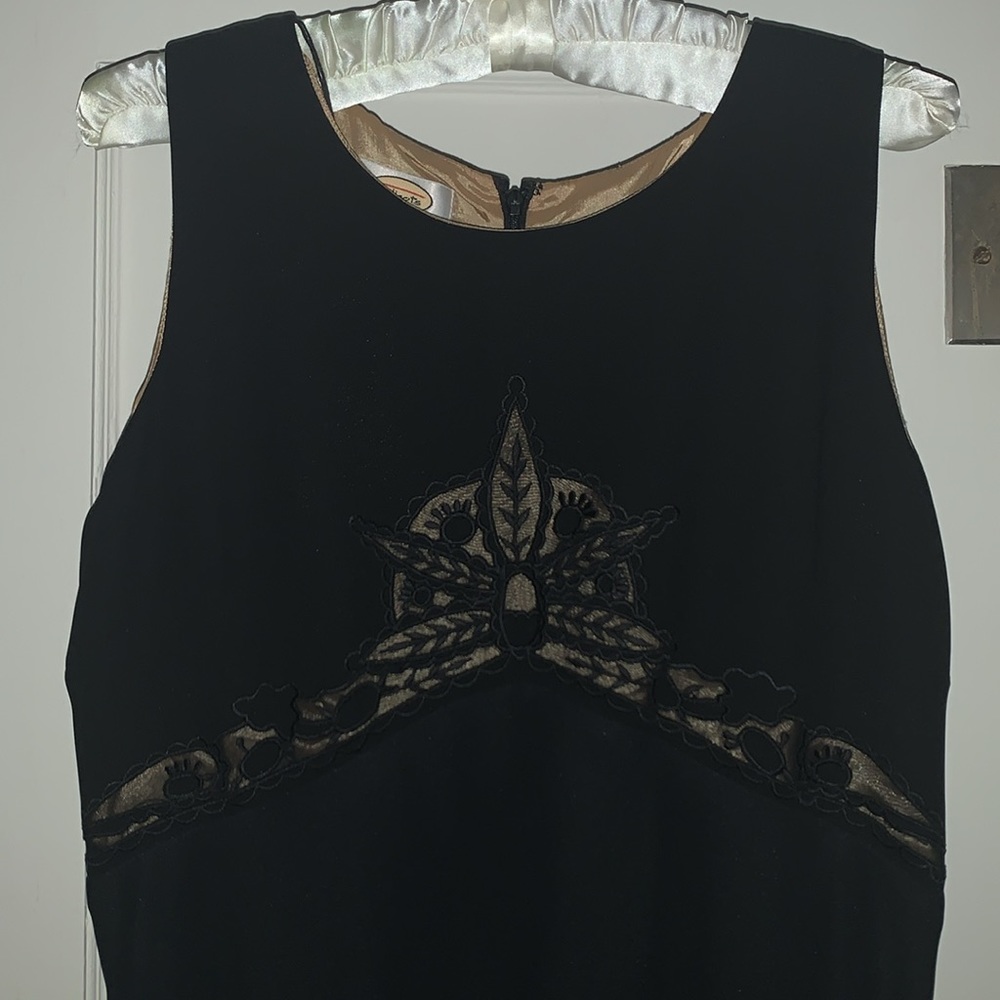 Talbots NWT Formal Gown, Embroidery inset design, Full Chiffon Skirt, Elegant!